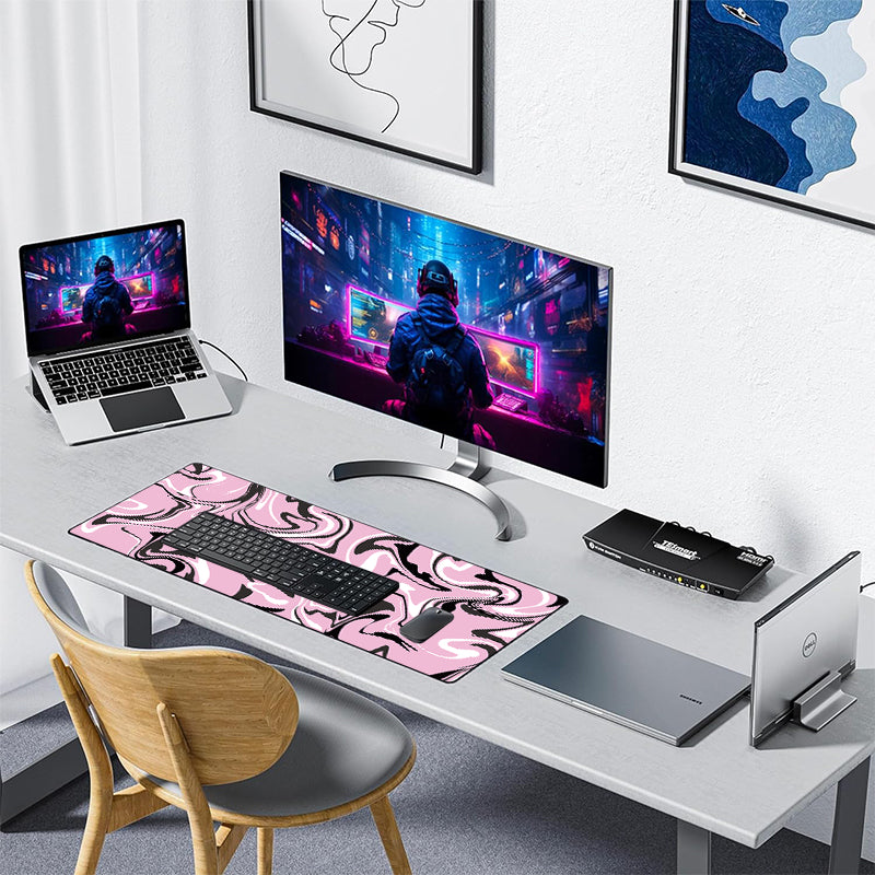Asdantu Pink Unique Fluid High Quality Desk Mats