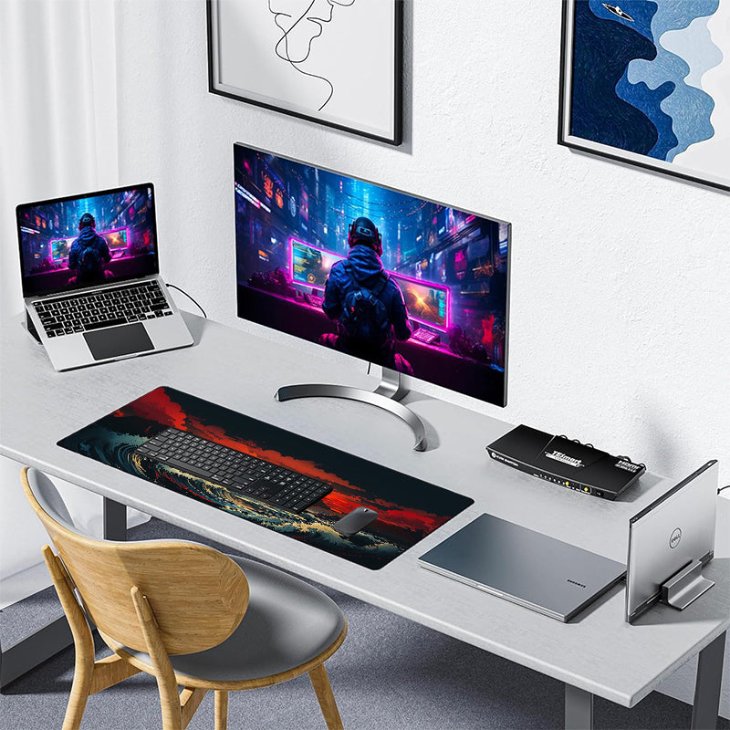 Asdantu Tsunami Wave And Sunset Gaming Mouse Pads