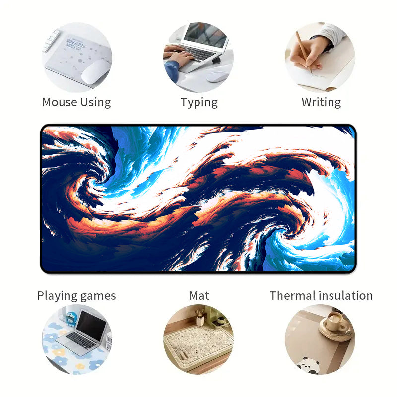 Asdantu Branded Mouse Pads Great Wave Design Desk Mat For Gaming Office
