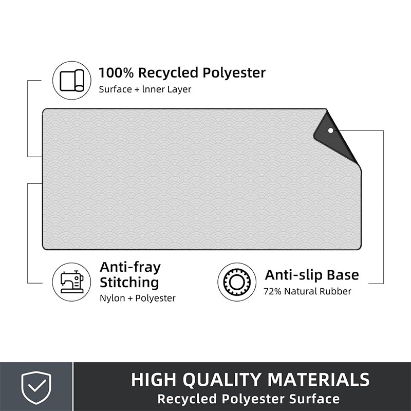 Asdantu Gray Waves Gaming Mousepad Best Desk Mats