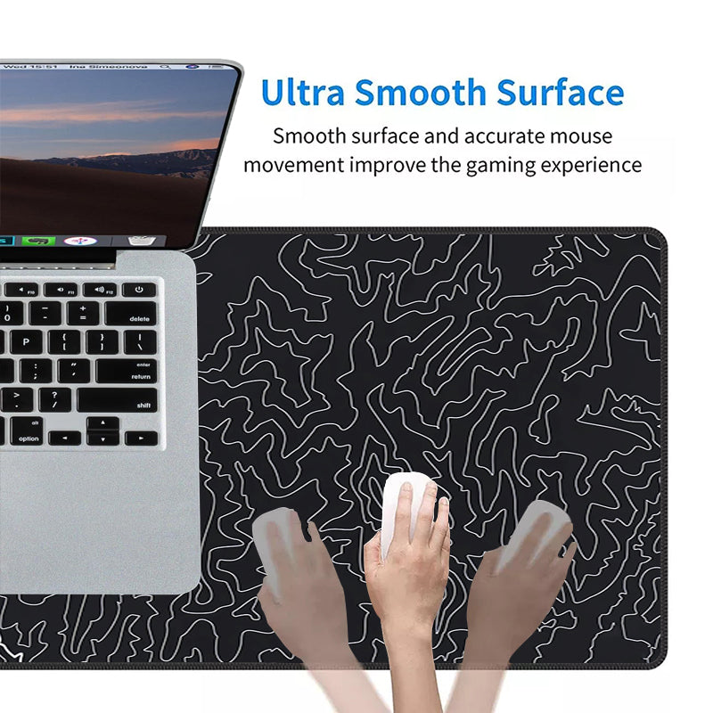 Asdantu Black Fine Line Rubber Mousepad Black Desk Mats Manufacturers