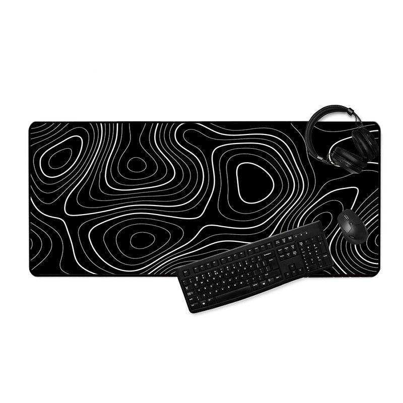 Asdantu Black line Overlock Mousepad Overlock Desk Mats