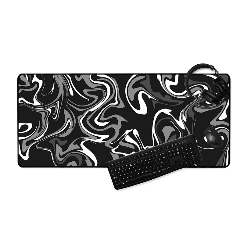 Asdantu Black Unique Fluid Extended Desk Mats