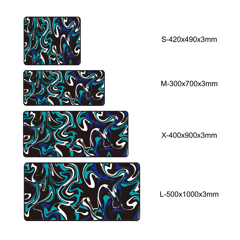 Asdantu Blue Unique Fluid Extended Mousepad