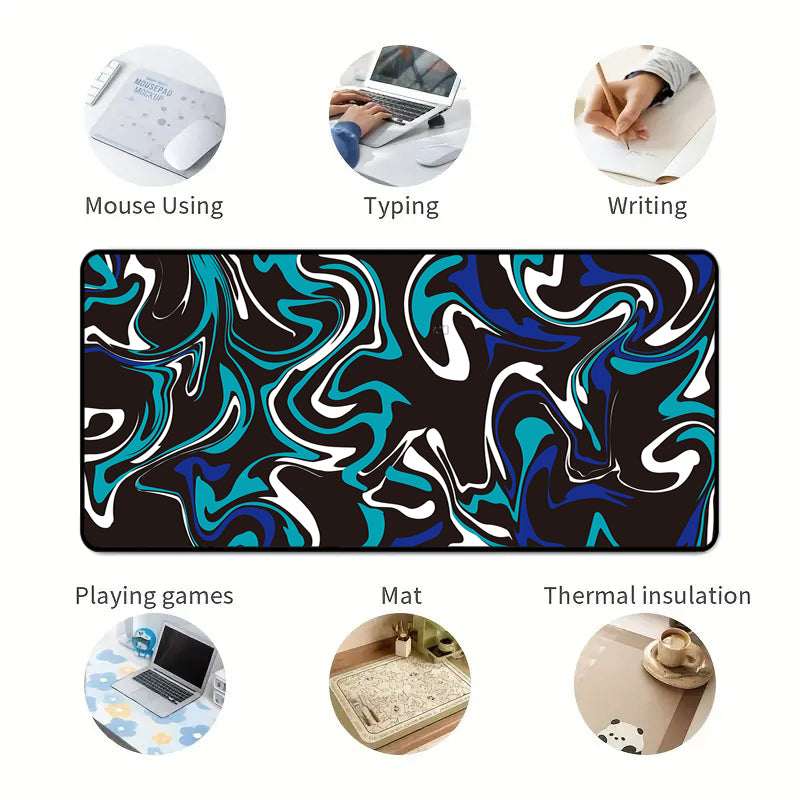 Asdantu Blue Unique Fluid Extended Mousepad