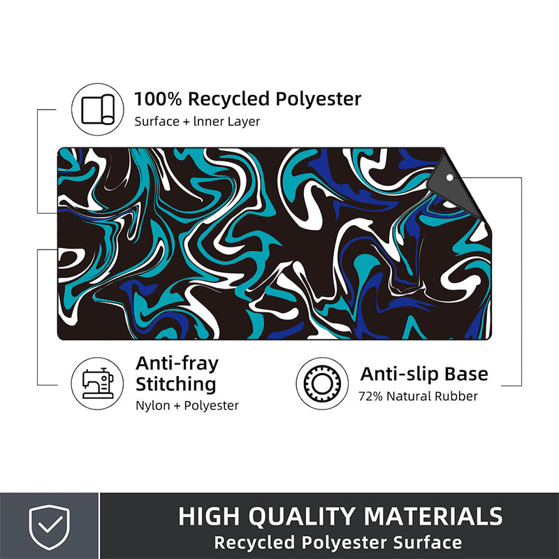Asdantu Blue Unique Fluid Extended Mousepad