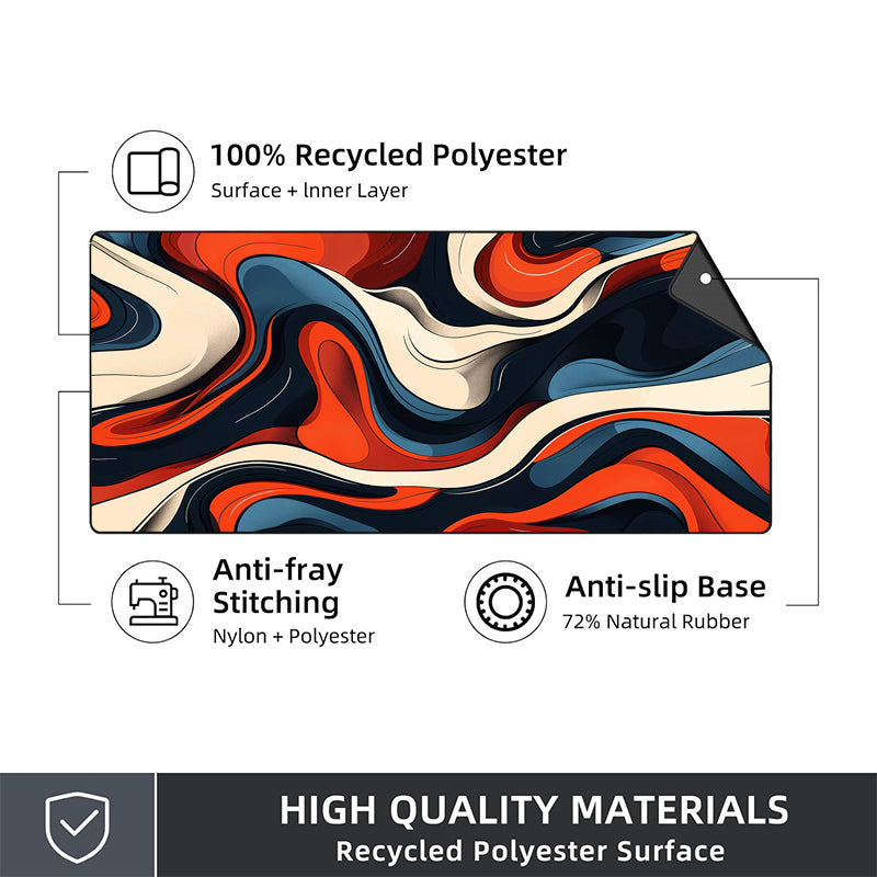Asdantu High-quality Fluid Design Waterproof Mouse Pad Large Desk Mat