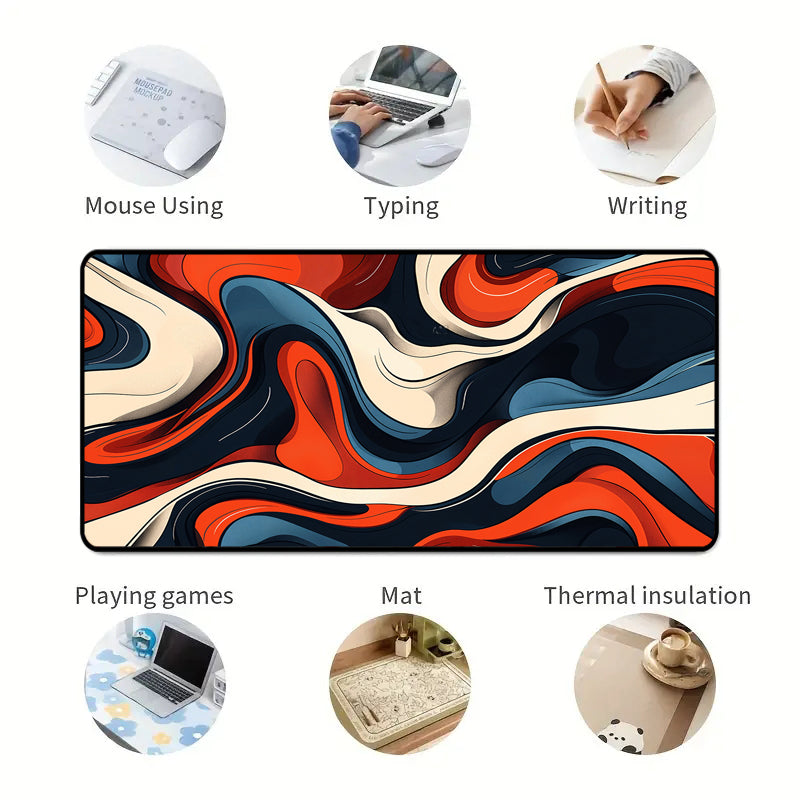Asdantu High-quality Fluid Design Waterproof Mouse Pad Large Desk Mat