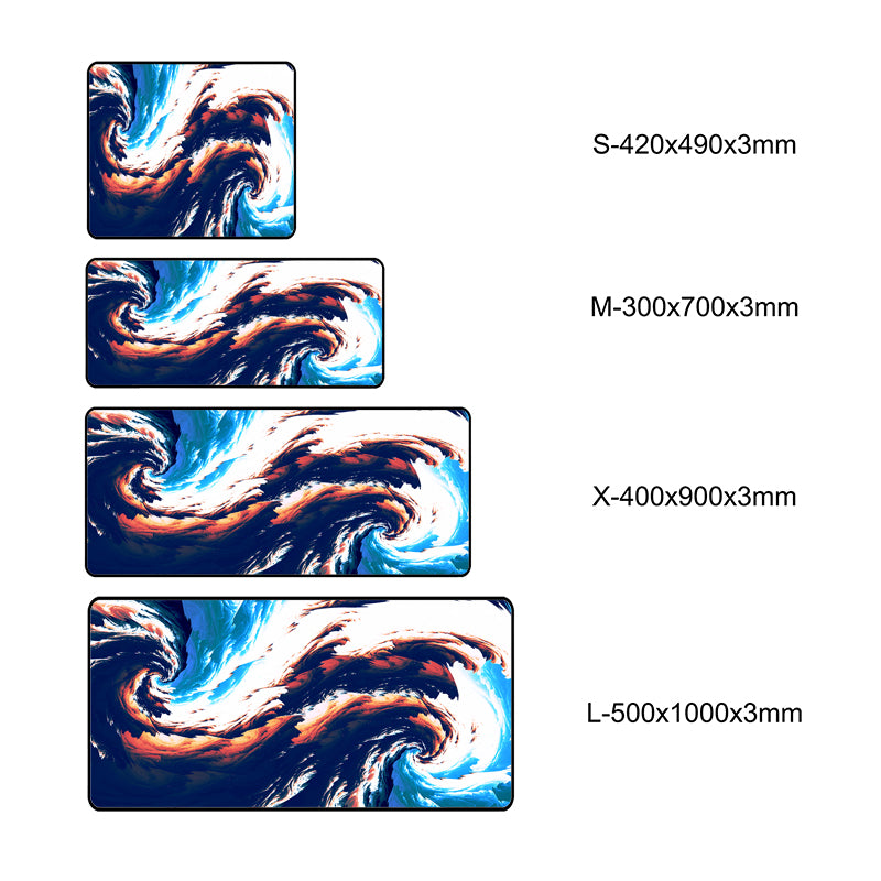 Asdantu Branded Mouse Pads Great Wave Design Desk Mat For Gaming Office