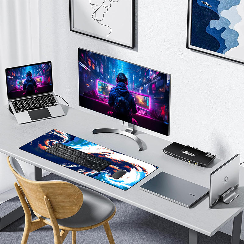 Asdantu Branded Mouse Pads Great Wave Design Desk Mat For Gaming Office
