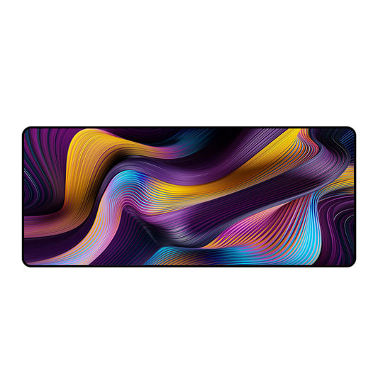 Asdantu Extended Mouse Pads Rainbow Lines Overlock Desk Pads