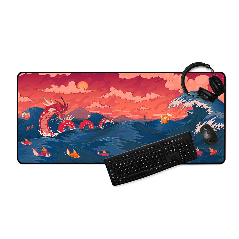 Asdantu Chinese Dragon Animation XL Desk Mats