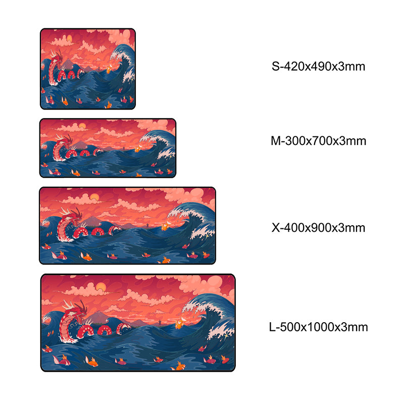 Asdantu Chinese Dragon Animation XL Desk Mats