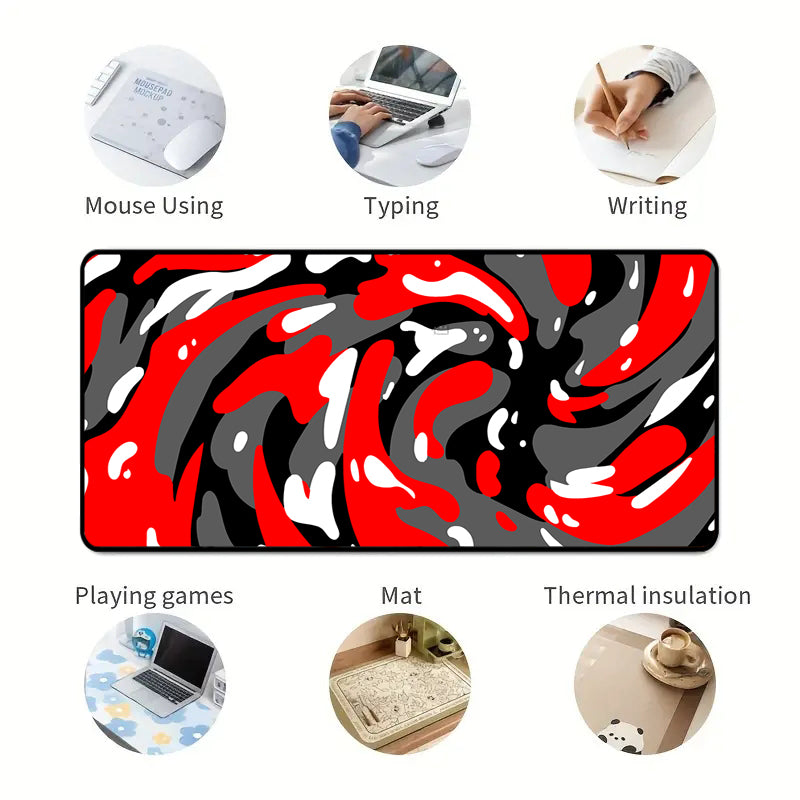 Asdantu Red and Black Collection Long Mouse Pads
