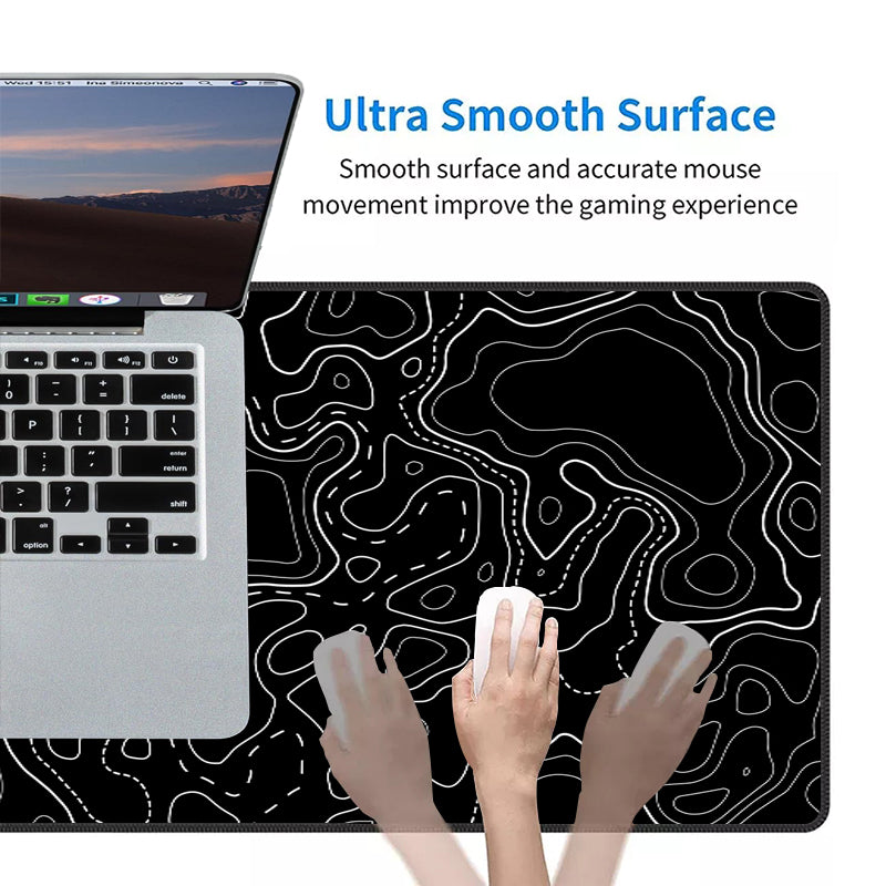 Asdantu Black line Sublimation Mouse Pad Keyboard Gaming Black Mousepad