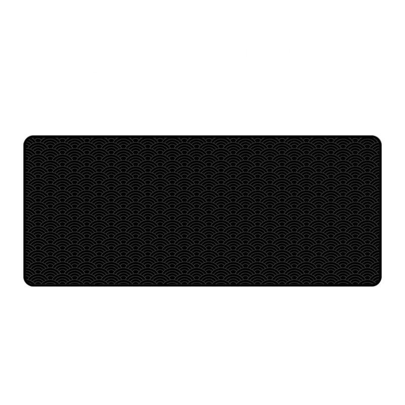 Asdantu Black Waves Big Mouse Pads Black Desk Mats