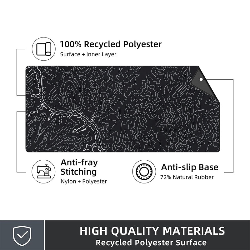 Asdantu Black Fine Line Rubber Mousepad Black Desk Mats Manufacturers