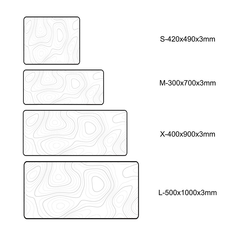 Asdantu White Fine Line Keyboard Mousepad Sublimation