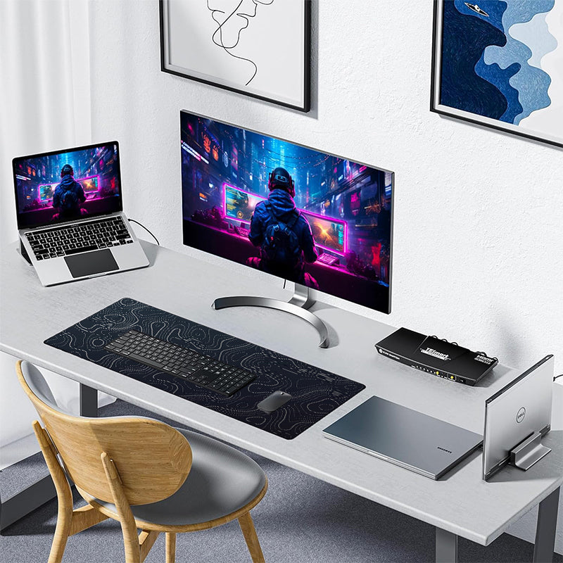 Asdantu White line Large Mouse Mats Large Desk Mats