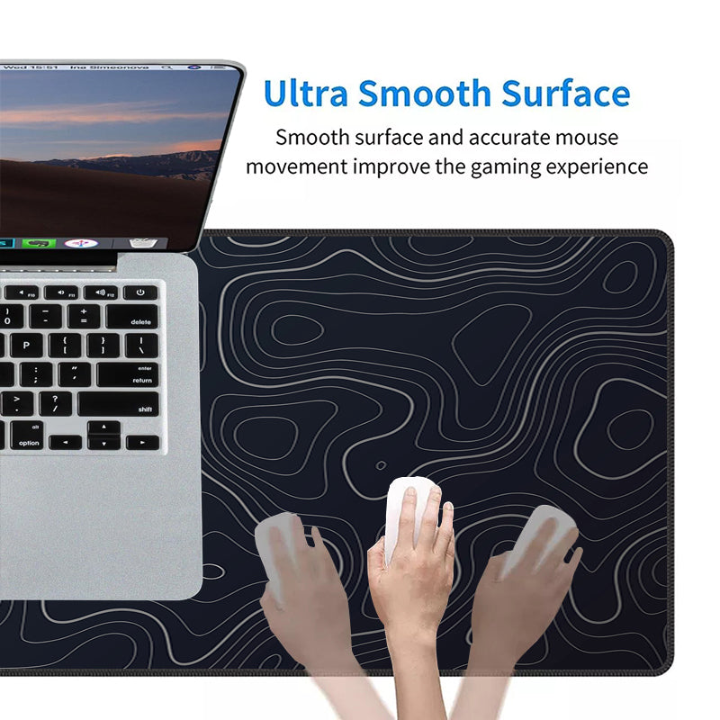 Asdantu White line Large Mouse Mats Large Desk Mats