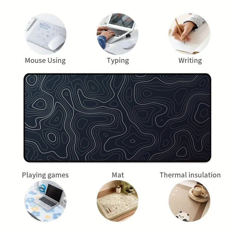 Asdantu White line Large Mouse Mats Large Desk Mats