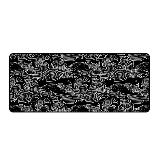 Asdantu Black Waves Personalized Mouse Mats XL 400x900x3 Mousepad