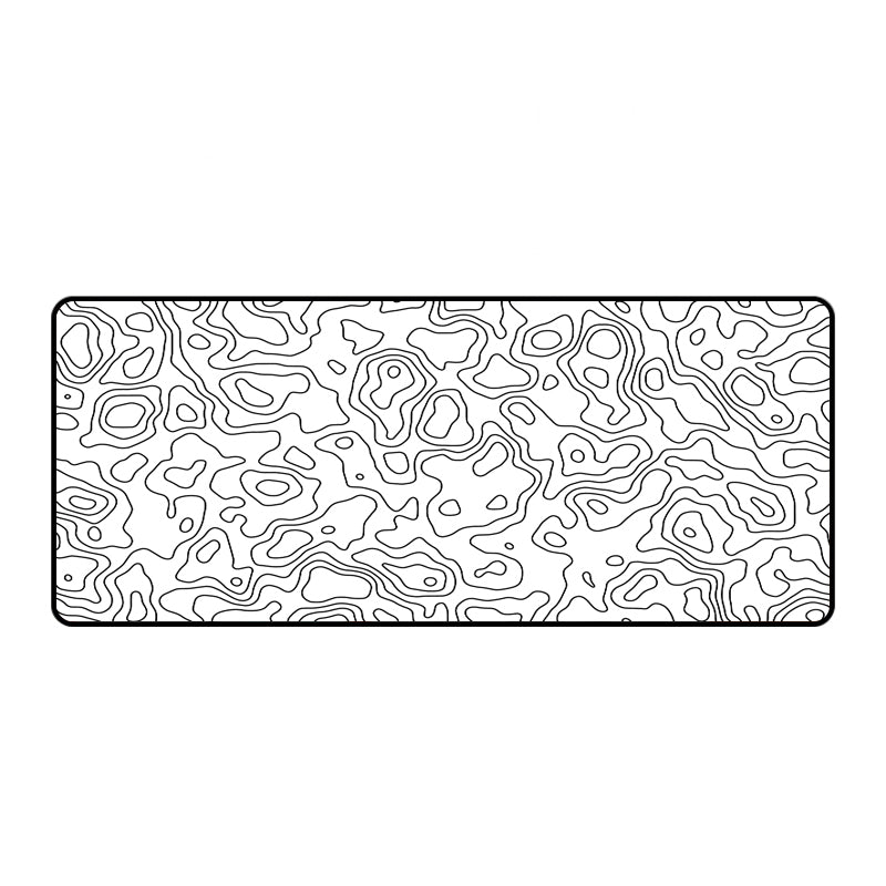 Asdantu White Background Black Line Large Desk Pads Personalized