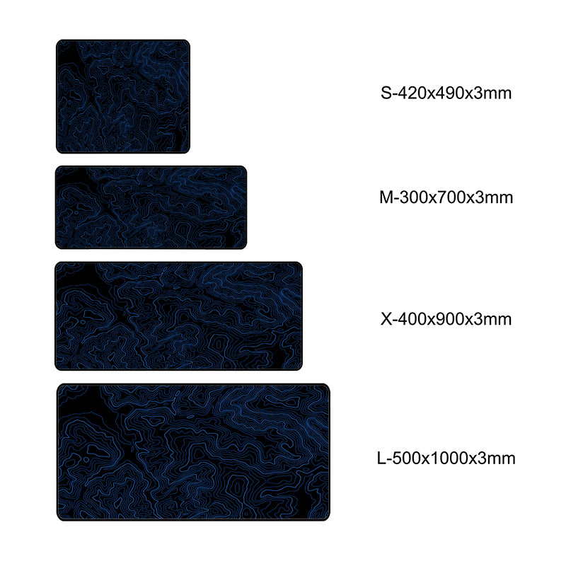 Asdantu Blue line Black Background Overlock Desk Pads Mouse Pads Gamer