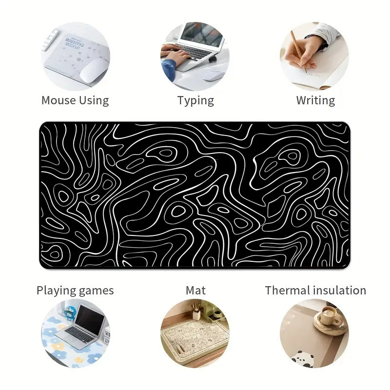Asdantu White line Gaming Desk Mats