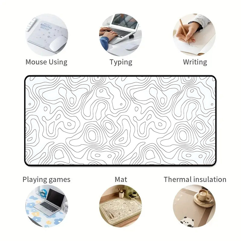 Asdantu Unique design lines XL Desk Mats Office Mouse Pad